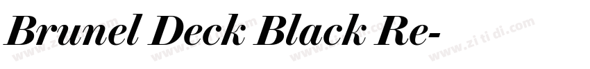 Brunel Deck Black Re字体转换
